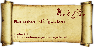 Marinkor Ágoston névjegykártya